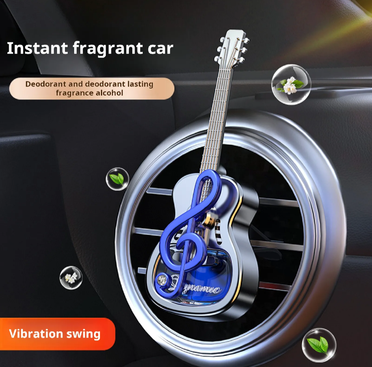 Guitar Shaped Car Air Vent Perfume Diffuser – Stylish Long-Lasting Auto Fragrance Clip for Car Interior Decoration