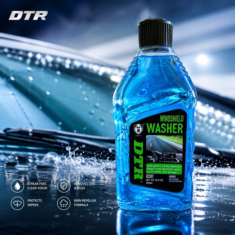 DTR Windshield Washer 500ml – Clear Vision Glass Cleaning Fluid