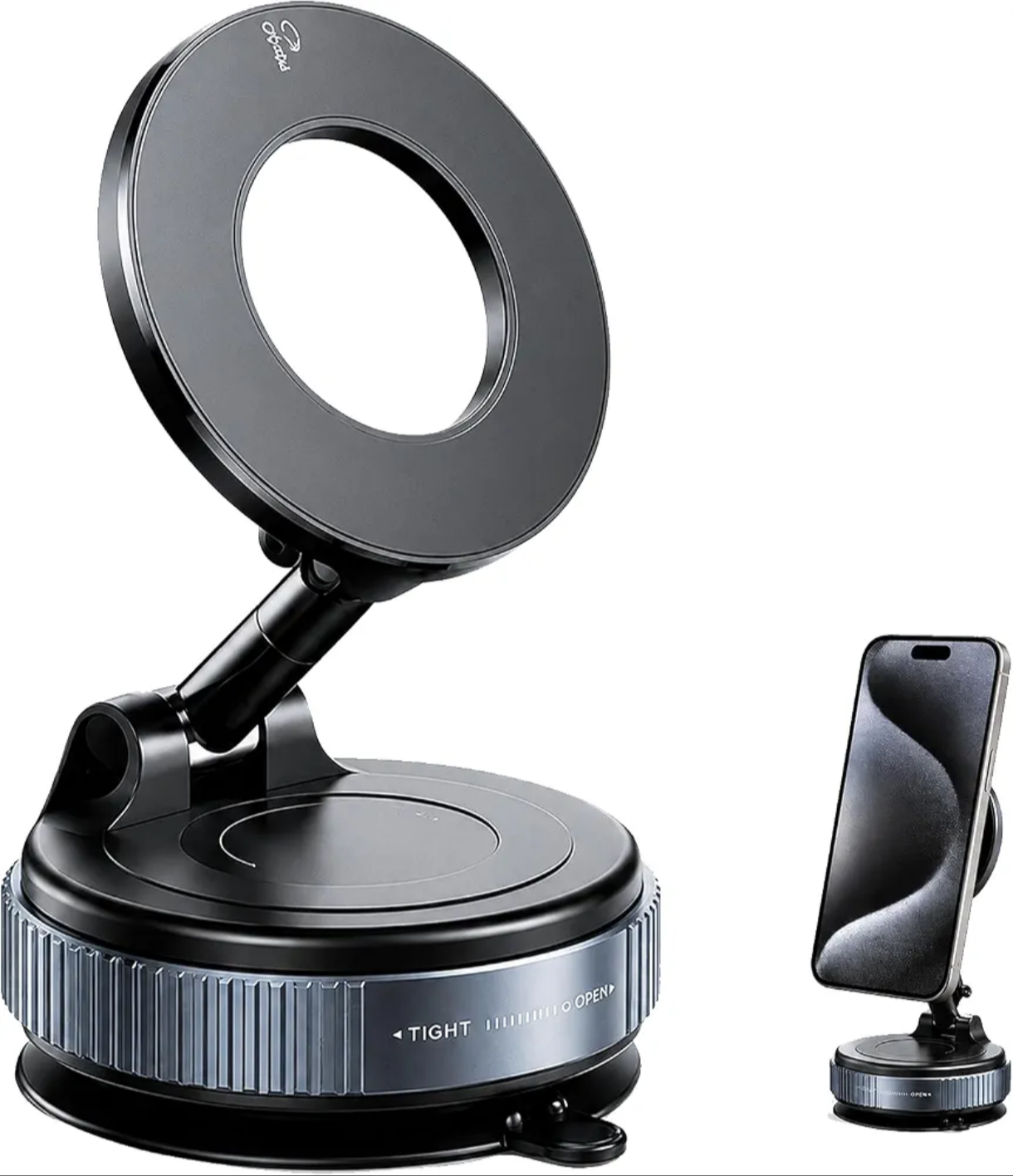 Magnetic Car Phone Mount for Magsafe Ultra Suction Cell Phone Holder for Car Dashboard 360° Adjustable Vacuum Car Phone Holders for Your Car