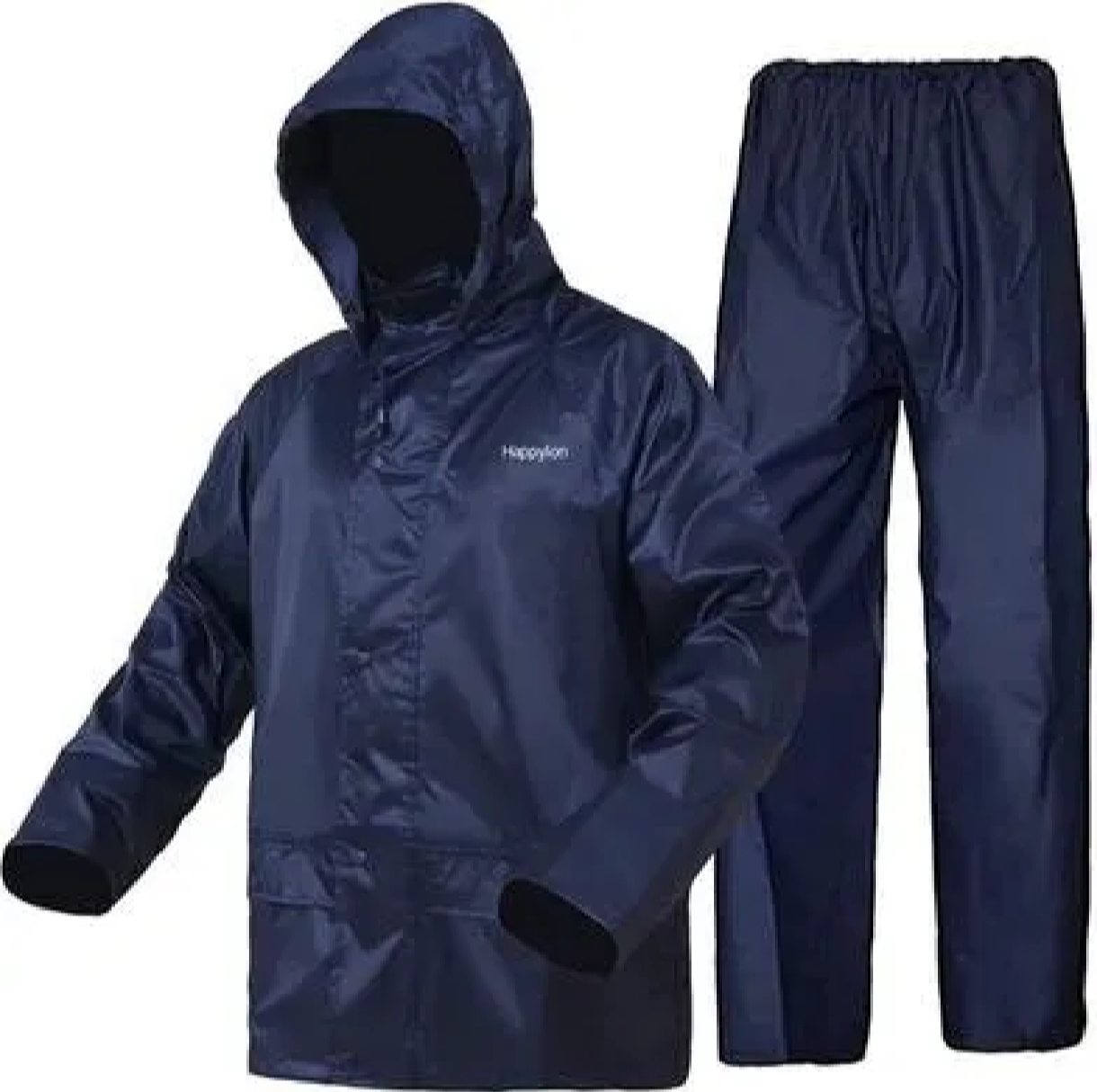 100% Water proof High quality Rain Coat With Pant. (Happylon) Blue