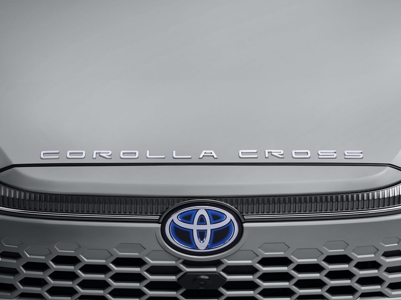 3D Metal COROLLA CROSS Hybrid Emblem Badge – Zinc Alloy Car Sticker Logo (12 PCS Set)