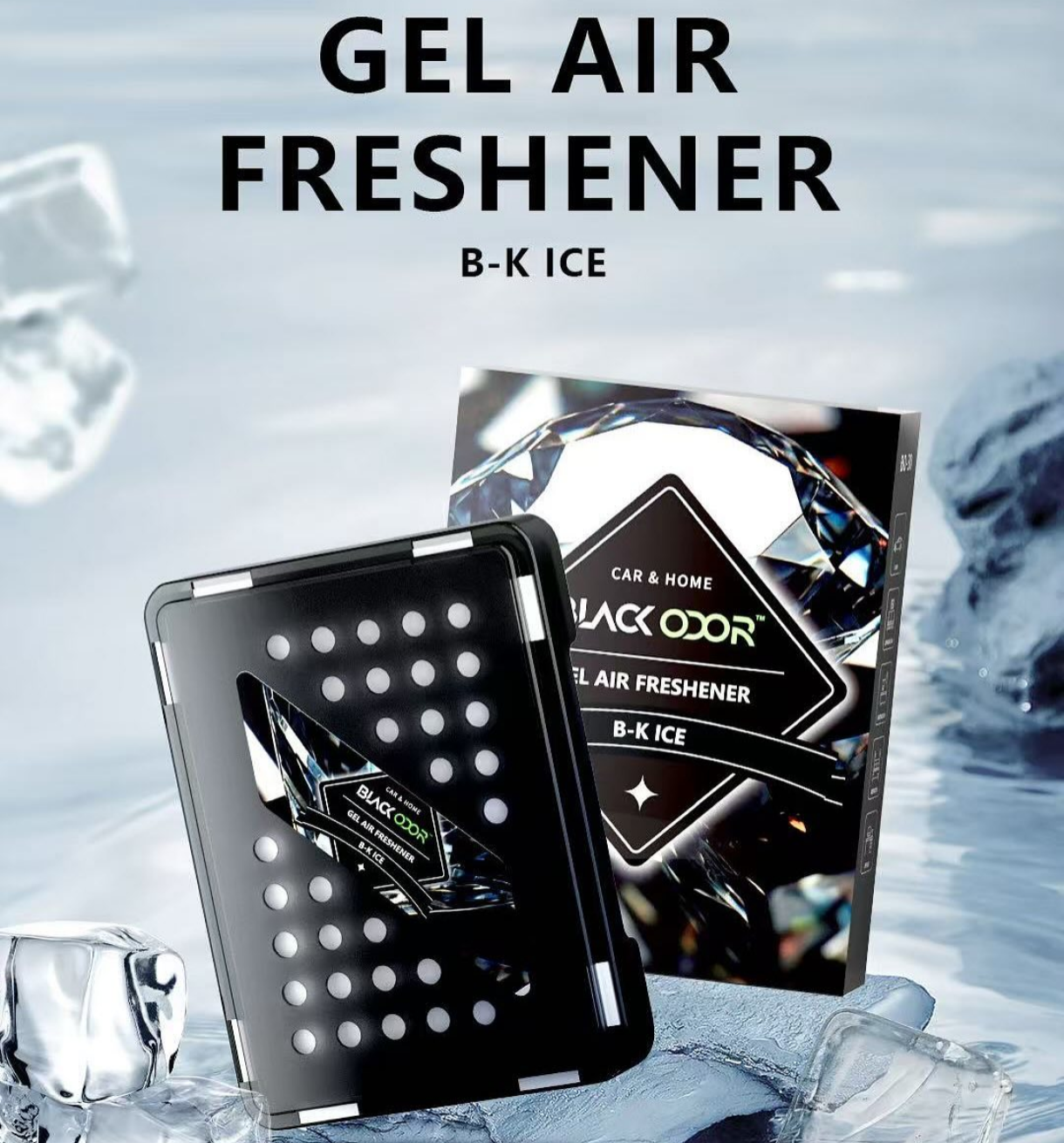 Black Odor Gel Air Freshener For Car & Home 230g