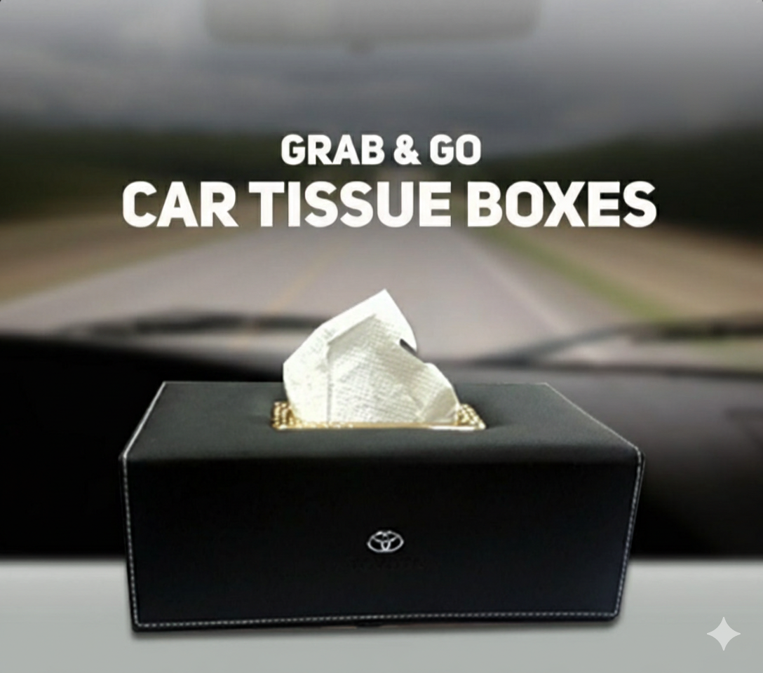 Leather Car Tissue Box Tissue Holder for Home Office Car Automotive Decoration