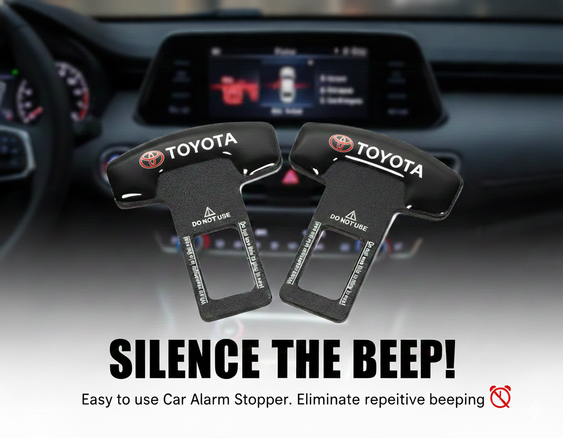 2-Piece Car Styling Safety Clip Seat Belt Plug Alarm Canceller - Ensure Safety with This Easy-to-Use Car Accessory for Toyota