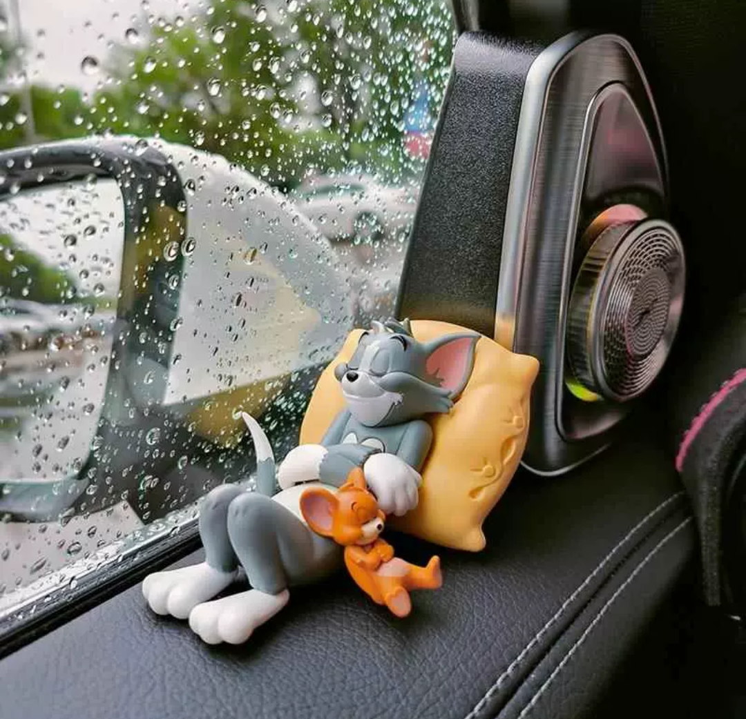 Cute Car Interior Decoration Car Mini Mouse Cat Decoration Car Supplies Center Console Ornament Accessories
