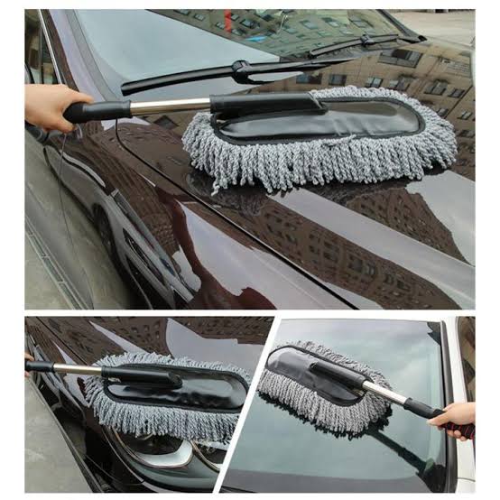 Multipurpose Car Wash Brush Exterior and Interior Microfiber Duster with Extendable Handle for Cleaning