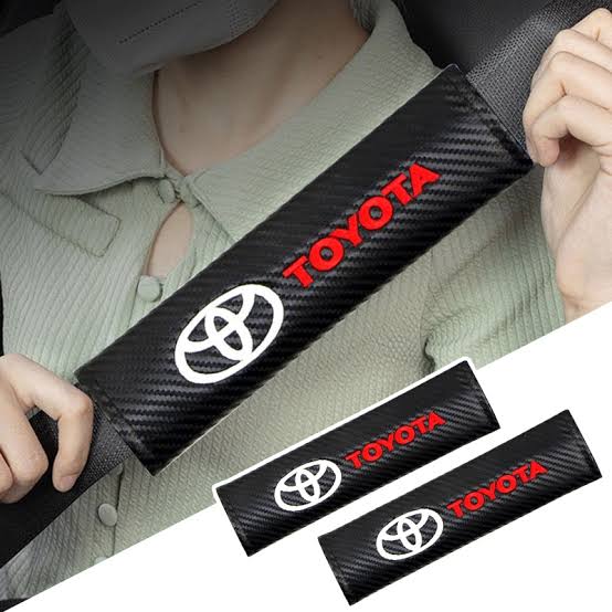 2pcs Toyota Carbon fiber Seat belt Shoulder Pads covers